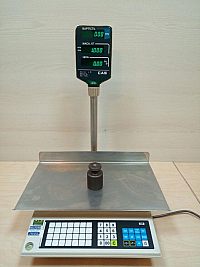 Бу Весы торговые электронные со стойкой CAS AP-EX-15 LT с RS-232